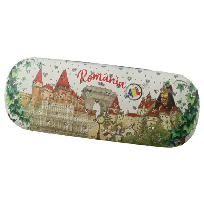 Toc pentru ochelari romania, castelul bran cu laveta, suvenir giftshop, dimesiune 16 x 6 cm